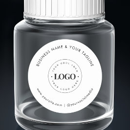 Adesivo Redondo Clássica Empresa Comercial Logotipo Personalizado 