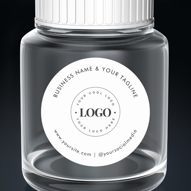 Adesivo Redondo Clássica Empresa Comercial Logotipo Personalizado  (Criador carregado)