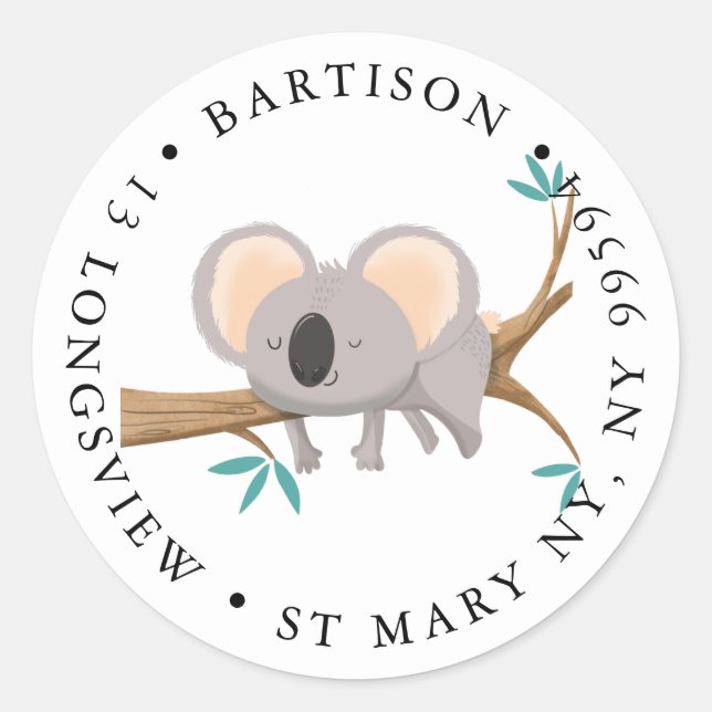 Adesivo Redondo Clássica Round Sticker da empresa Koala (Frente)