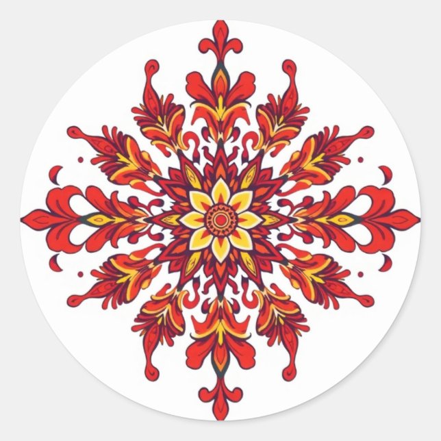 Adesivo redondo clássico (Frente)