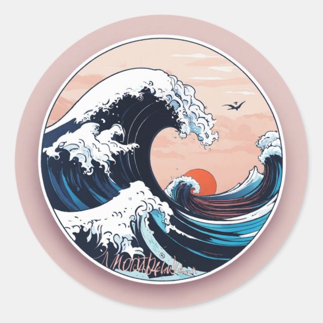 Adesivo redondo clássico (Frente)