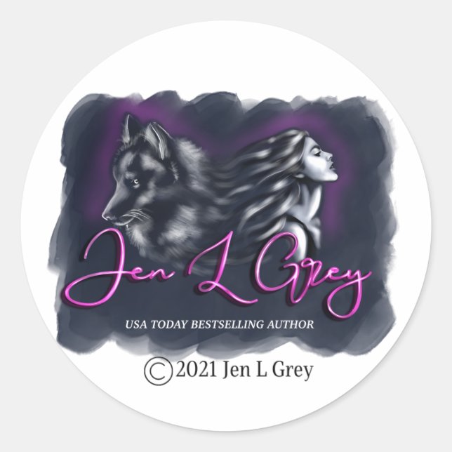 Adesivo redondo clássico (Frente)