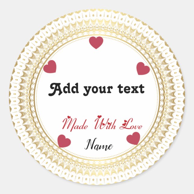 Adesivo redondo clássico (Frente)