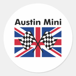 Adesivo Redondo Clássico Austin Mini