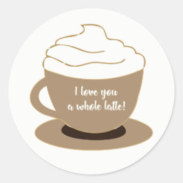 Adesivo redondo clássico, brilhante