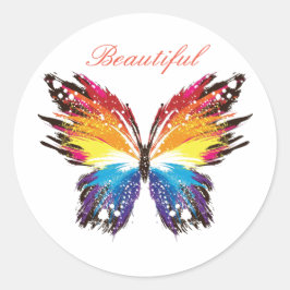 Adesivo redondo clássico, brilhante