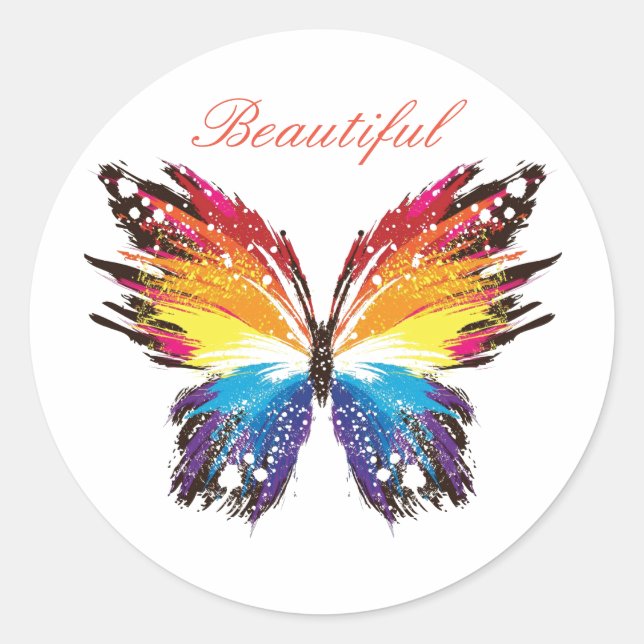 Adesivo redondo clássico, brilhante (Frente)