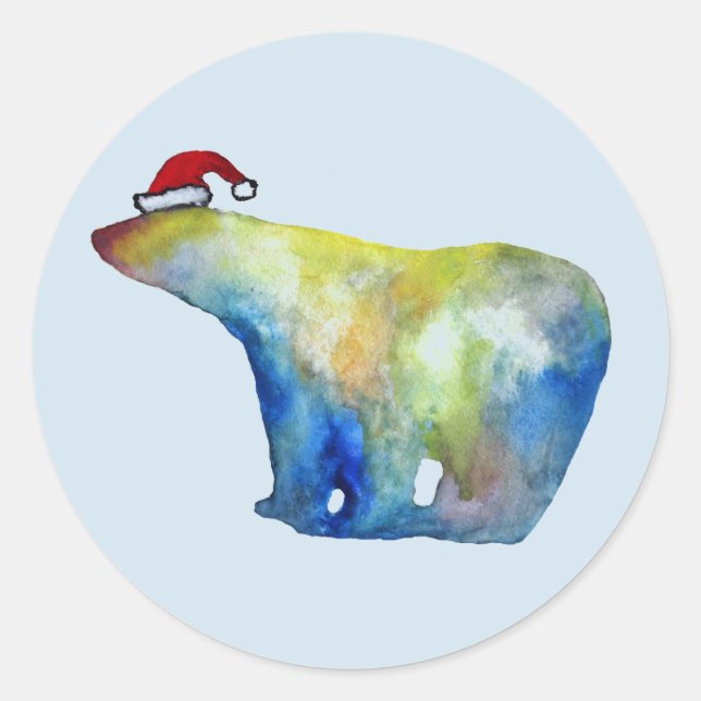 Adesivo redondo clássico, brilhante (Frente)