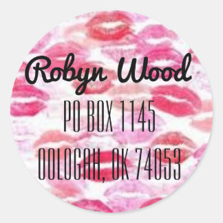 Adesivo redondo clássico, brilhante