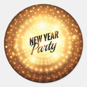 Adesivo redondo clássico, brilhante, grande, de 3 