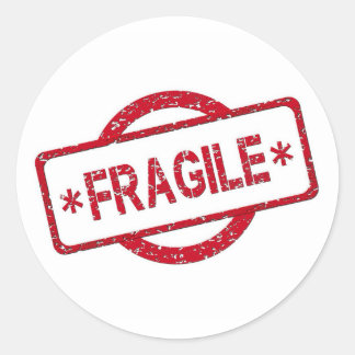 Adesivo redondo clássico, brilhante, grande, de 3