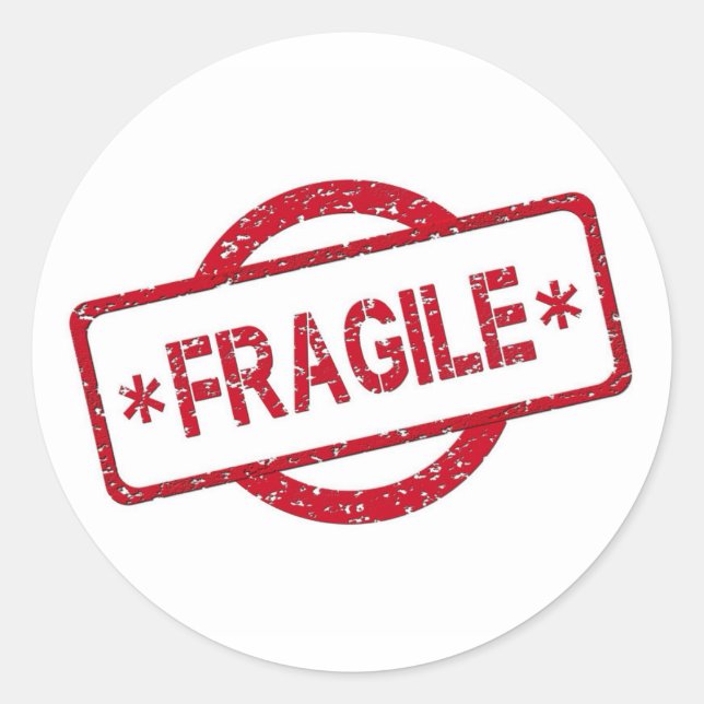 Adesivo redondo clássico, brilhante, grande, de 3  (Frente)