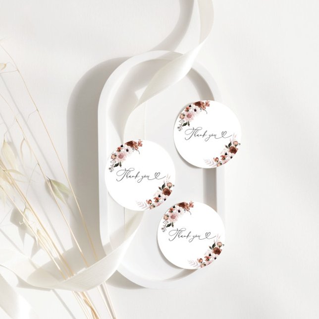 Adesivo Redondo Clássico Chá de Noiva Floral de Se (Criador carregado)