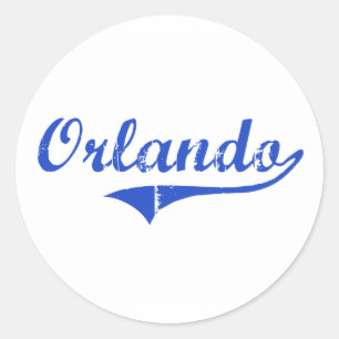 Adesivo Redondo Clássico da cidade de Orlando