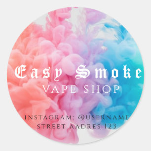 Adesivo Redondo Clássico da Corolful Smoke Vape Sh