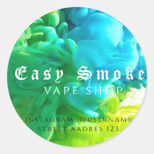 Adesivo Redondo Clássico da Corolful Smoke Vape Sh