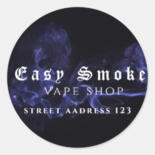 Adesivo Redondo Clássico da Corolful Smoke Vape Sh