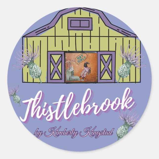 adesivo redondo clássico da marca thistlebrook (Frente)