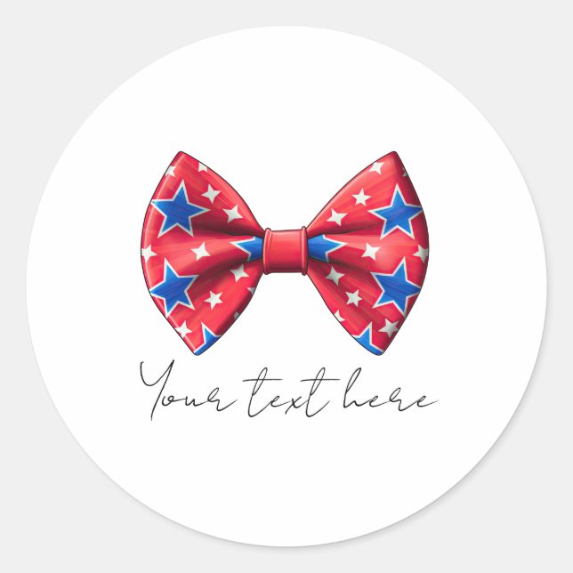 Adesivo redondo clássico de 4 de julho (Frente)