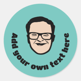 Adesivo redondo clássico de caracteres genéricos