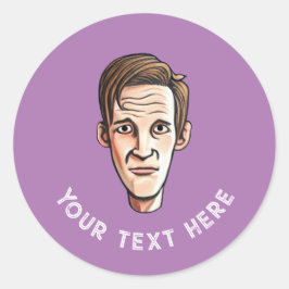 Adesivo redondo clássico de caracteres genéricos