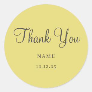 Adesivo Redondo Clássico de Casamento Moderno Minimalista Simples