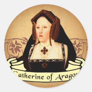 Adesivo Redondo Clássico de Catarina de Aragão