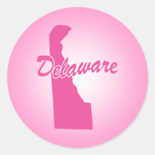 Adesivo redondo clássico de Delaware de estado ros