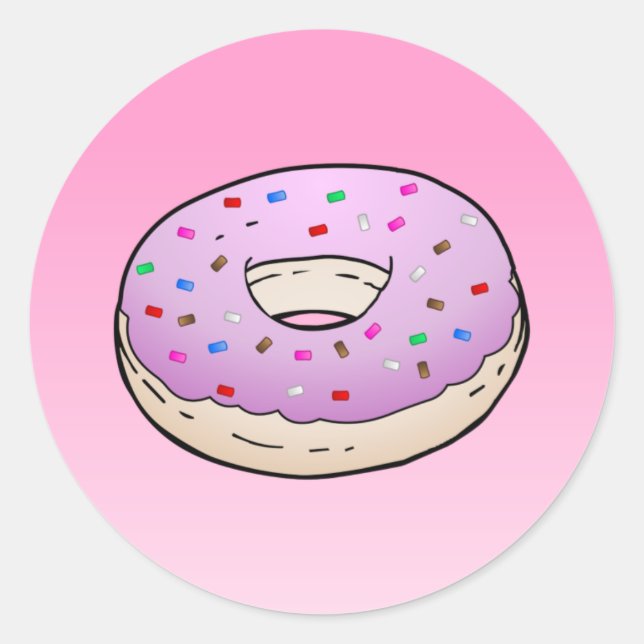 Adesivo Redondo Clássico de Donut (Frente)