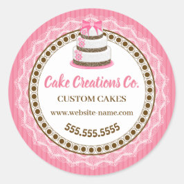 Adesivo redondo clássico de empacotamento Elegante