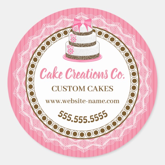 Adesivo redondo clássico de empacotamento Elegante (Frente)