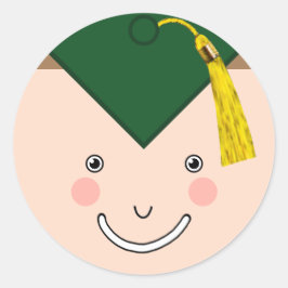 Adesivo Redondo Clássico de Formatura Criativo