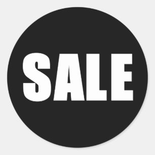 Adesivo Redondo Clássico de Fundo Preto PROMOÇÃO