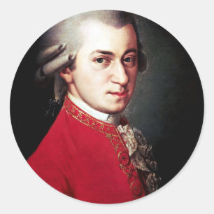 Adesivo Redondo Clássico de Mozart
