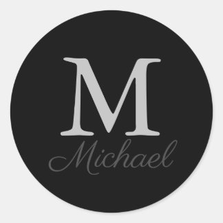 Adesivo Redondo Clássico de nevoeiro da luz monograma