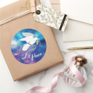 Adesivo redondo clássico de porta branca