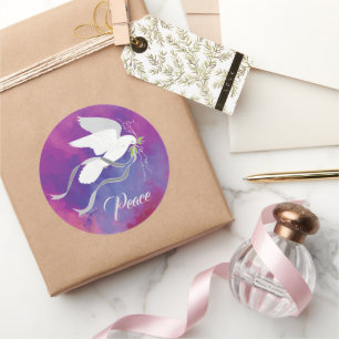 Adesivo redondo clássico de porta branca