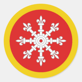 Adesivo redondo clássico do Crachá Populace AEthel