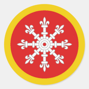 Adesivo redondo clássico do Crachá Populace AEthel