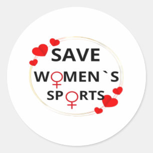 Adesivo Redondo Clássico dos Esportes Femininos Salvos