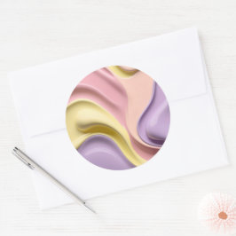 Adesivo redondo clássico em gráfico elegante