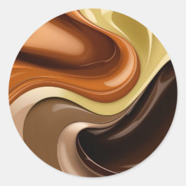 Adesivo redondo clássico em na moda gráfico