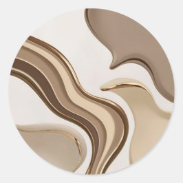 Adesivo redondo clássico em na moda gráfico