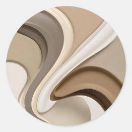 Adesivo redondo clássico em na moda gráfico