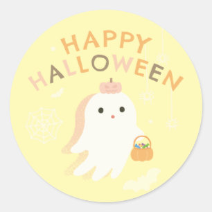 Adesivo Redondo Clássico Feliz Halloween