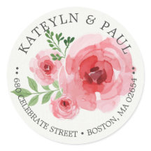 Clássico Floral Rosa Clássico para Endereço de Dev