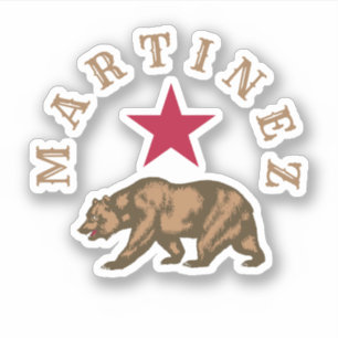 Adesivo Redondo Clássico Martinez, Califórnia