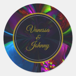 Adesivo Redondo Clássico Moderno Elegante Padrão Floral #902 Casam