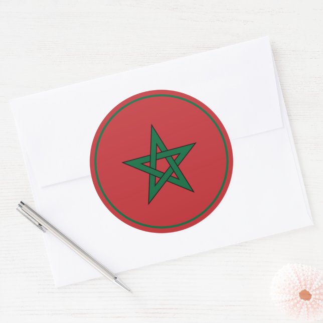 adesivo redondo clássico morocco (Envelope)