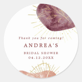 Adesivo Redondo Clássico para Chá de Noiva de Form